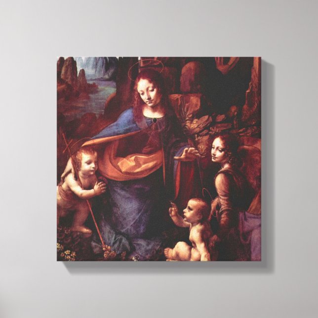 Toile La Vierge des Rochers de Léonard de Vinci (Recto)