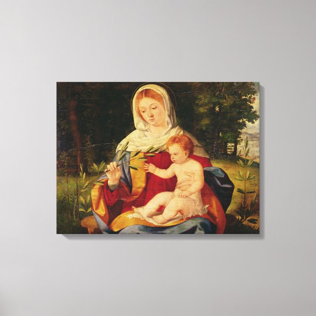 Toile La Vierge et l'Enfant avec une pousse d'Olivier (Recto)