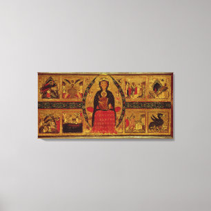 Toile La Vierge et l'enfant couronnés