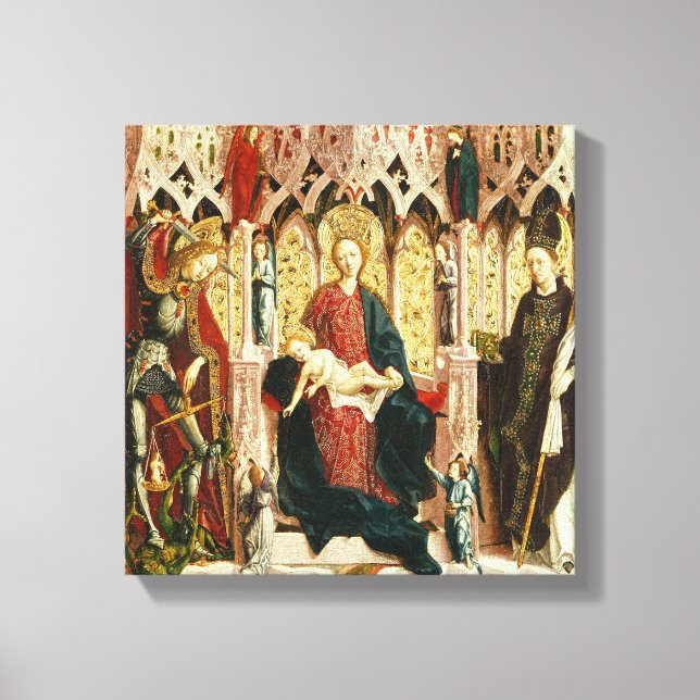 Toile La Vierge et l'enfant intronisé, c.1475 (Recto)