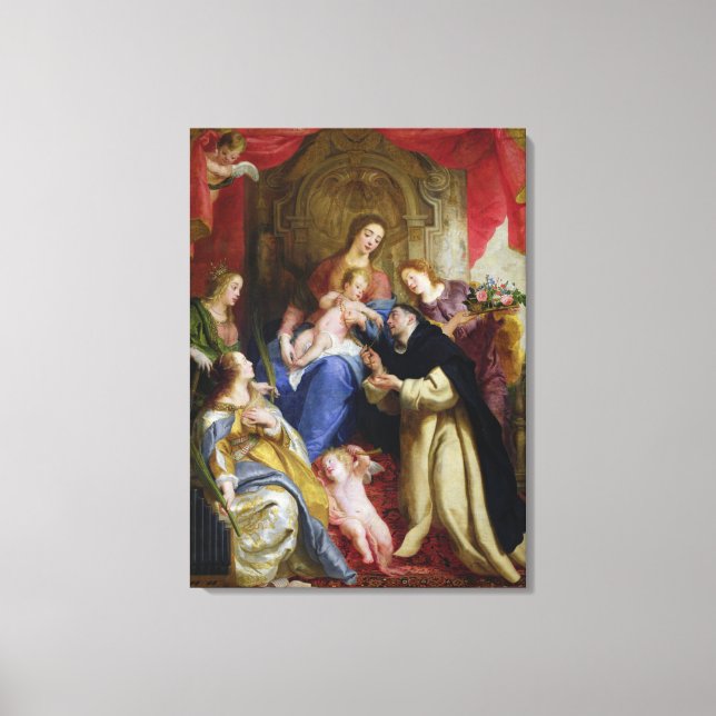 Toile La Vierge offrant le Rosaire (Recto)