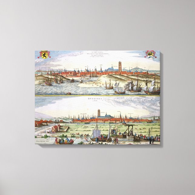 Toile La ville de Dunkerque pendant l'occupation espagno (Recto)