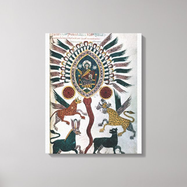 Toile La vision de Daniel de Quatre Bêtes et de Dieu (Recto)