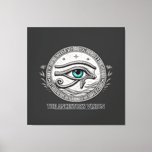 Toile La Vision de l'Ancêtre | Œil d'Horus  (Recto)