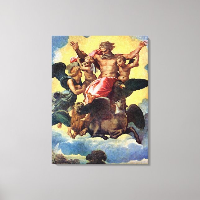 Toile La Vision d'Ézéchiel, peinture de Raphaël, (Recto)