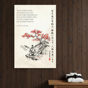 Toile La Voie du Karaté - Sagesse de Gichin Funakoshi
