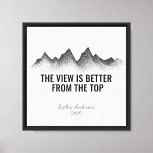 Toile La vue est meilleure du haut I Personnalisé