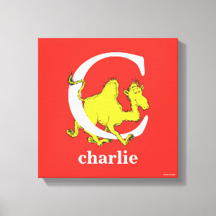 Toile L'ABC de Dr Seuss : Lettre C - Blanc Ajoutez vot