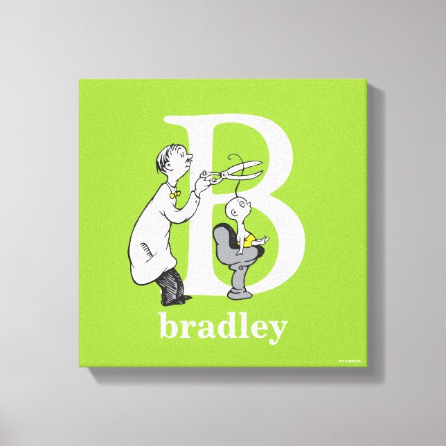 Toile L'ABC du Dr Seuss : Lettre B - Blanc | Ajoutez vot (Recto)