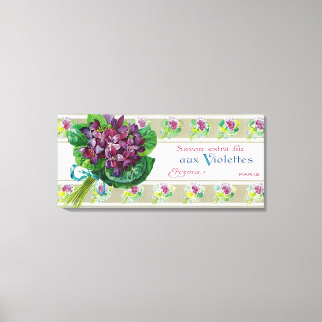 Toile Label de savon pour violettesParis, France (Recto)