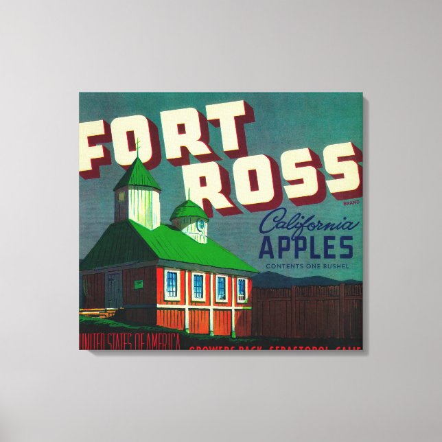 Toile Label Fort Ross Apple Crate Sebastopol, CA (Recto)