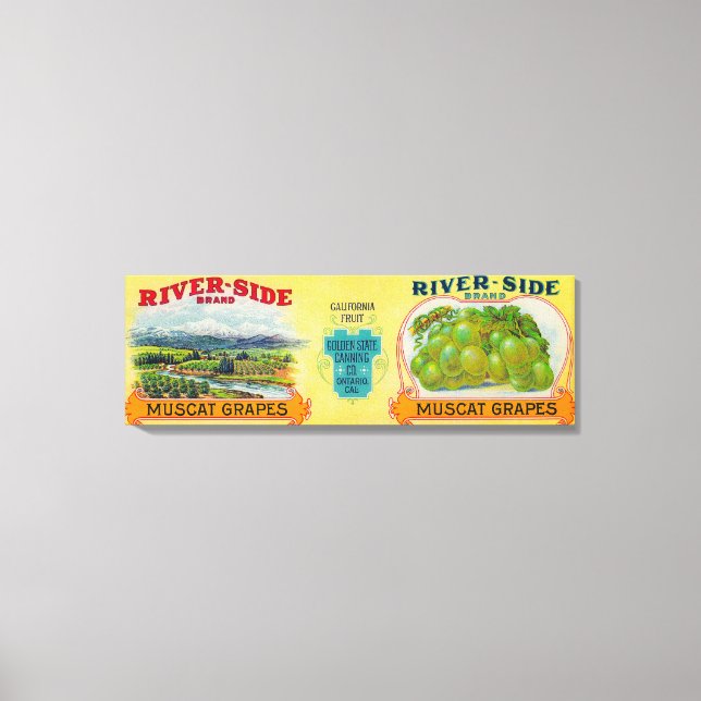 Toile Label Riverside GrapeOntario, CA (Recto)