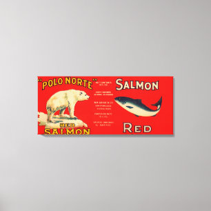 Toile Label saumoné San Francisco, CA de marque de Nort