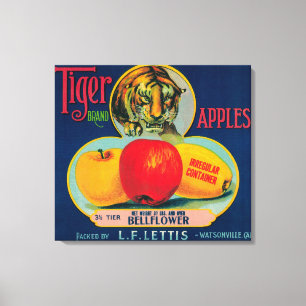 Toile Label Tiger Apple Crate Watsonville, CA