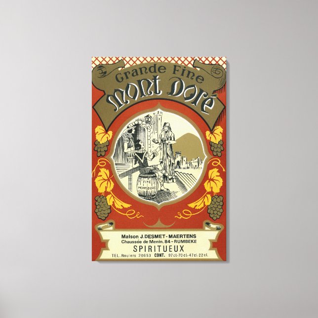 Toile Label Vin Mont DoreEurope (Recto)