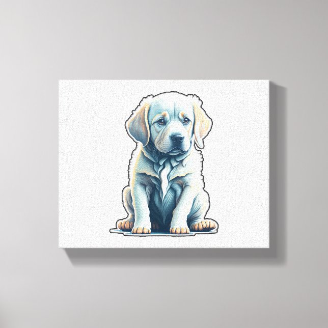 Toile Labrador Retriever Calme Puppy (Recto)