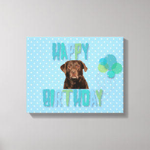 Toile Labrador Retriever Dog Joyeux anniversaire