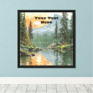 Toile Lac au coucher de soleil