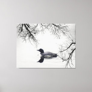 Toile Lac blanc noir Canvas