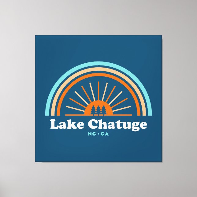 Toile Lac Chatuge Caroline du Nord Géorgie Arc-en-ciel (Recto)