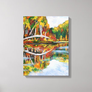 Toile Lac d'automne