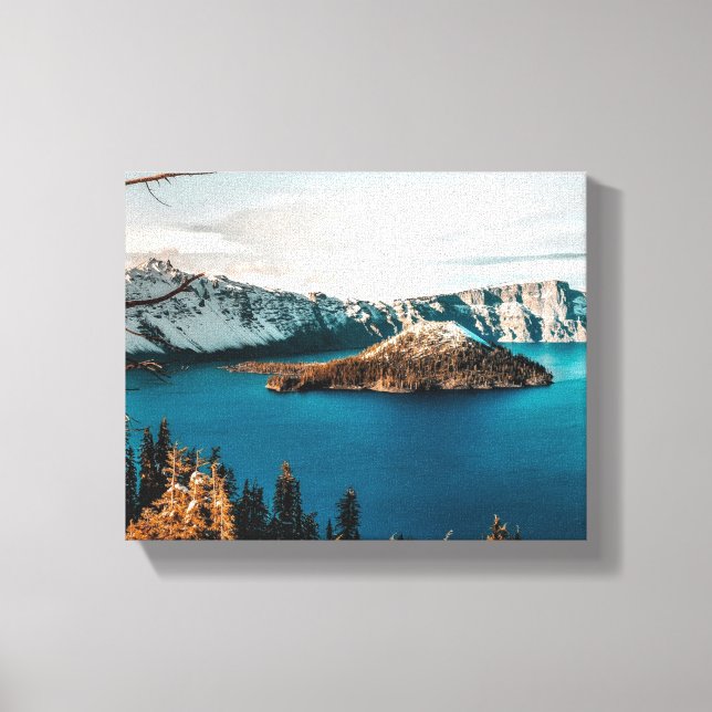 Toile Lac de Crater dans le sud de l'Oregon (Recto)