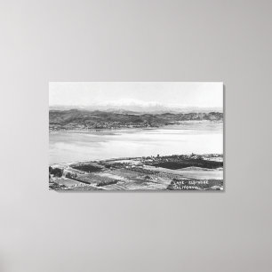 Toile Lac Elsinore, CA Ville aérienne et vue sur le lac