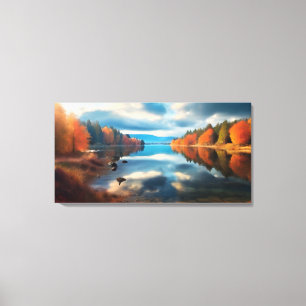 Toile Lac en automne