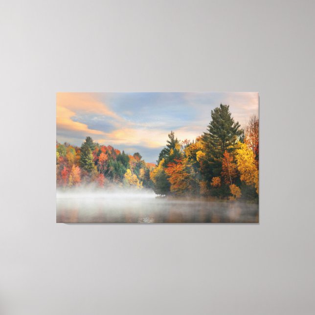 Toile Lac Fog Chute Folithe Sunrise Mountain Nouvelle-An (Recto)