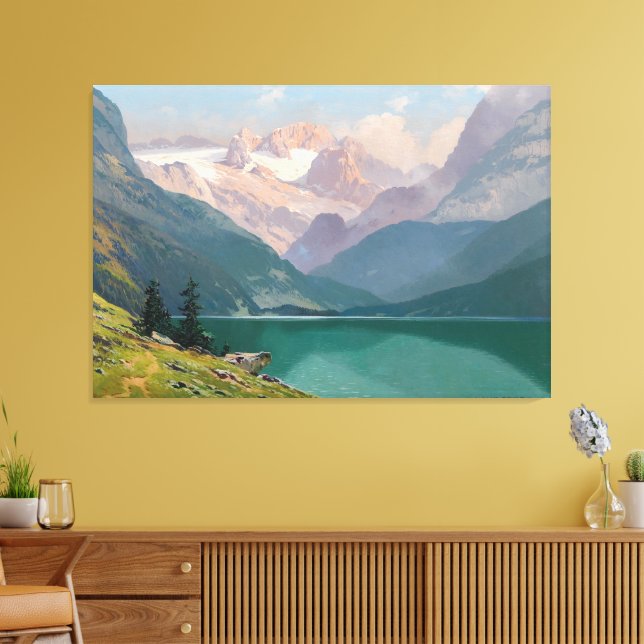 Toile Lac Gosau avec le Dachstein (Insitu(Salon))