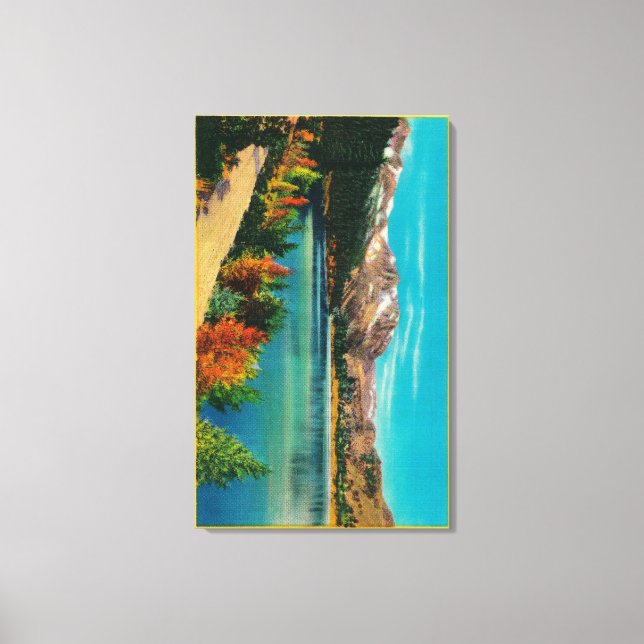 Toile Lac June dans le comté de High SierraMono, CA (Recto)