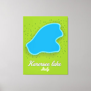 Toile lac Karersee Italie carte