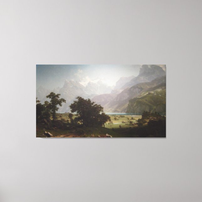 Toile Lac Lucerne d'Albert Bierstadt, 1858 (Recto)