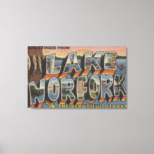 Toile Lac Norfork, Arkansas - grandes scènes de lettre