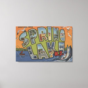 Toile Lac spring, New Jersey - grandes scènes de lettre