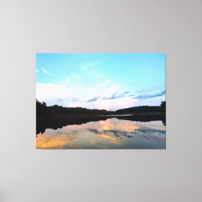 Toile Lac Tranquille au Coucher du Soleil (Recto)