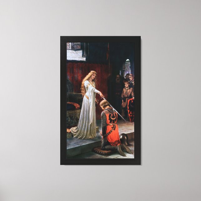 Toile L'Accolade par Edmund Blair Leighton (Recto)