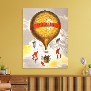 Toile Lachambre Ballon à Air Chaud Vintage 1880 Art
