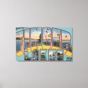 Toile Lacs finger, New York - grandes scènes de lettre