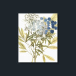 Toile Lacy Feuilles - Fleurs et verdure<br><div class="desc">Lacy Feuilles I par Unknown. Les fleurs aux tons bleus sont verdoyantes.</div>