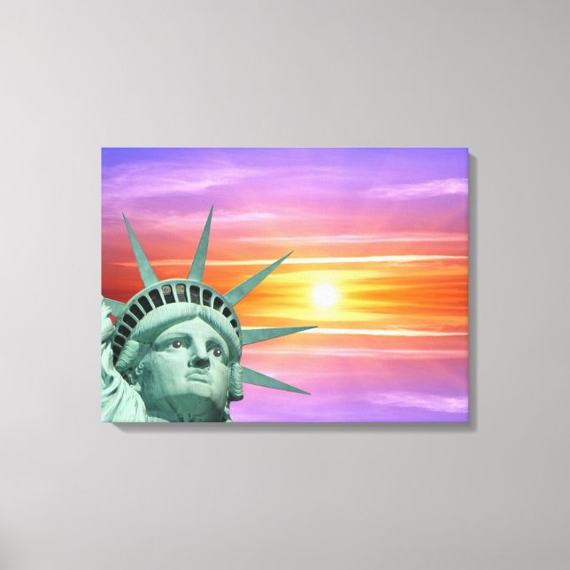 Toile Lady Liberty et lever de soleil (Recto)
