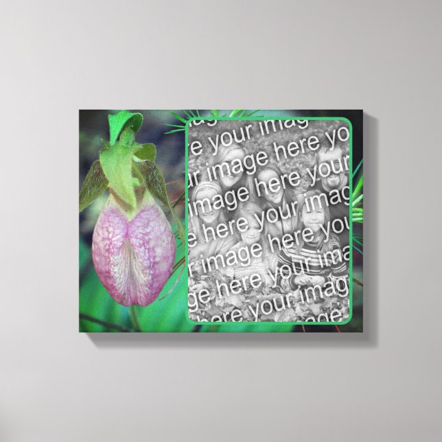 Toile Lady Slipper Orchid Créez votre propre photo (Recto)