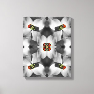 Toile Ladybug Sur La Fleur De Dogwood Nature Abstraite