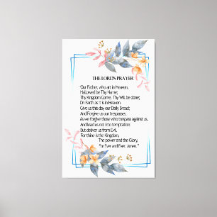 Toile L'affiche de prière du Seigneur