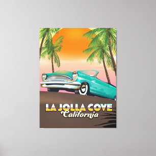 Toile L'affiche de voyage de La Jolla Cove Californie