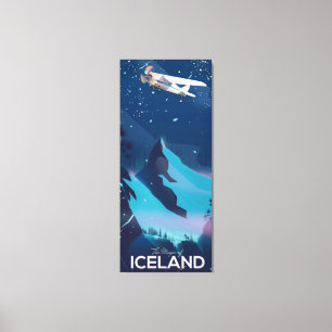 Toile L'affiche de voyage de la magie de l'Islande