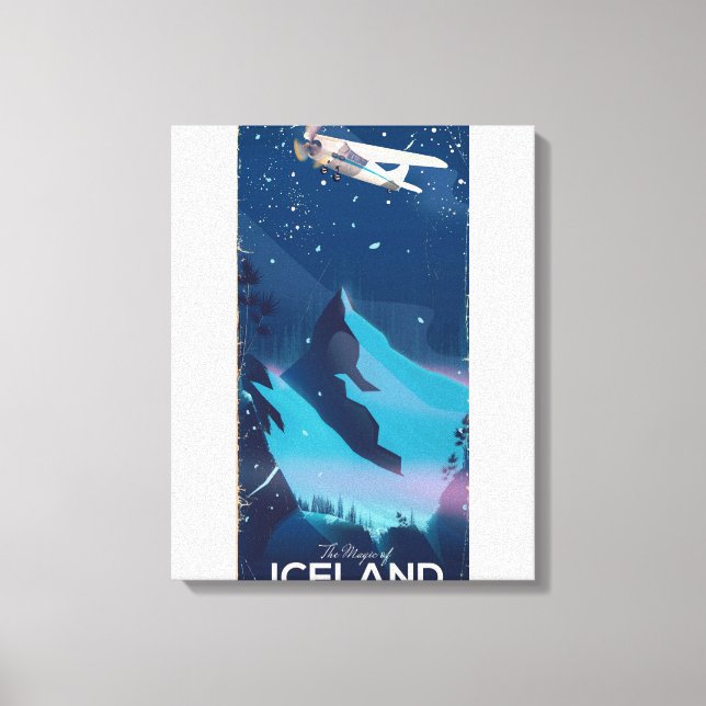 Toile L'affiche de voyage sur la magie de l'Islande (Recto)
