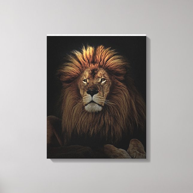 Toile L'Afrique du Lion Fière d'Or (Recto)