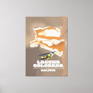 Toile Laguna Colorada Bolivie poster voyage lac salé