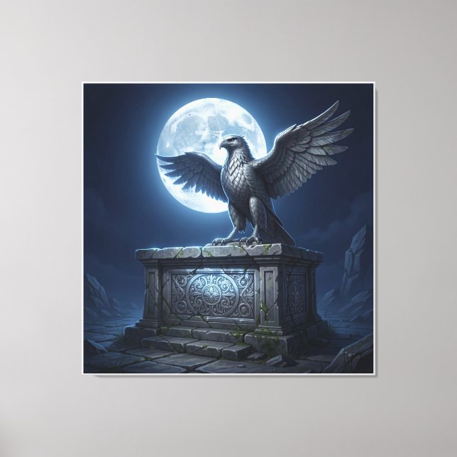 Toile L'Aigle Souverain au Clair de Lune (Recto)